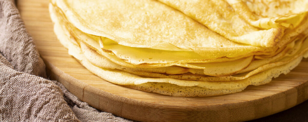 crepes sur une table